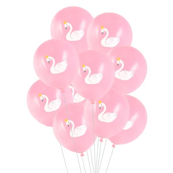 10/15buc Swan Imprimare Balon Latex Roz, Aur Alb de Naștere Petrecere Copil de Dus de Decorare pentru Copii Printesa Fată de Partid Globos Consumabile