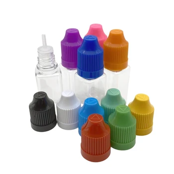5pcs animale de COMPANIE 10ml Pătrat de Plastic Clar Sticlă Cu protecție pentru copii Pentru Eye Dropper E Lichid Gol Greu Flacon