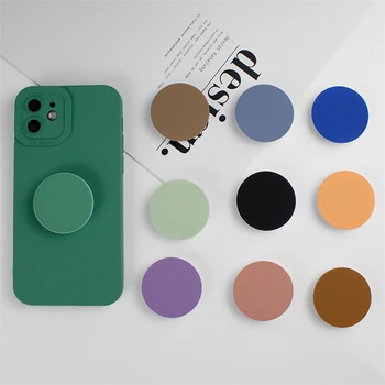 Culoare solidă de Prindere Tok Suport de telefon Mobil Rotund Sta Deget Inelul Monta Smartphone Pliabil Expansiune pentru Iphone 12 Samsung Suport