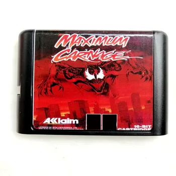 Venin - un Carnagiu Maxim 16 biți MD Card de Memorie pentru Sega Mega Drive 2 pentru Geneza SEGA Megadrive