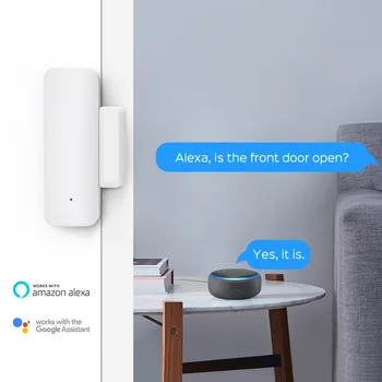 Tuya WiFi Inteligent Senzor de Usa Ușa Deschisă /Închisă Detectoare comutator Magnetic senzor de Geam Munca la domiciliu cu Alexa de Start Google