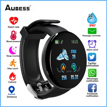 Aubess D18S Ceas Inteligent Brățară Bărbați de Urmărire de Fitness Ceas Sport Femei Rata de Inima Pas Monitor de Presiune sanguina Smartwatch