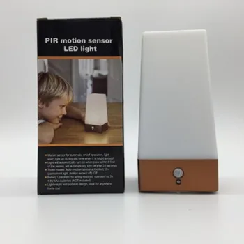 LED Masă Lampă AAA Baterii Senzor de Mișcare PIR, Alb Cald Dormitor Besdside Lampa de Birou
