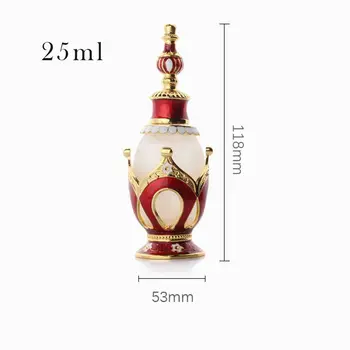 25ml Vintage din Metal Sticla de Parfum de Lux, Stil Arab Uleiuri Esențiale Dropper Sticla Recipient Orientul Mijlociu Plivitul Decor Cadou