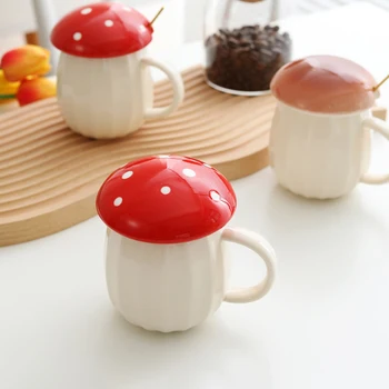 Creative Ciuperci Cana Cana Drinkware Îngroșat se Ocupe de Cana Ceramica pentru Apa de Bucătărie de uz Casnic Lapte Suc de Băutură Ceașcă de Băut
