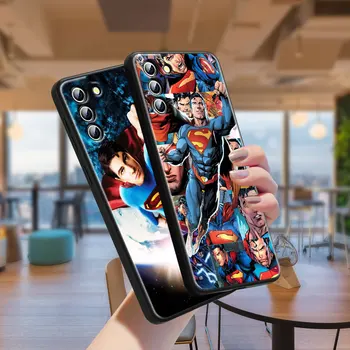 DC Superman Desene animate se Răcească Negru Caz de Telefon Pentru Samsung Galaxy S23 S22 S21 S20 FE Ultra Pro Lite S10 S10E S9 Plus 5G