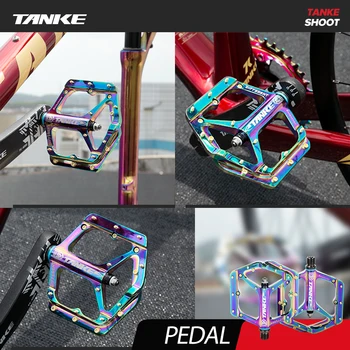 TANKE biciclete pedale TP-50 ultraușoare din aliaj de aluminiu colorate rulment pedala de MTB drum părți de biciclete de Cycling Nailon Drum