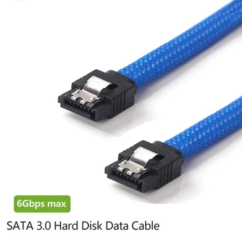 50CM SATA 3.0 III SATA3 7pin Cablu de Date 6Gb/s SSD Cablurile de HDD Hard Disk de Date Cablu cu Nailon cu Mâneci Versiunea Premium(Alb) #8