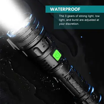Flexibil Lumina Puternica Lanterna LED cu Rază Lungă de Multi-funcție Retractabil în aer liber USB Reîncărcabilă Lanterna Dropshipping