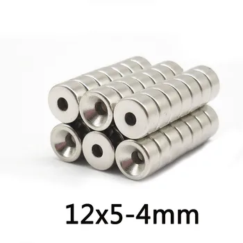 20/30/50pcs 12x5-4mm N35 Magneți Puternici 12*5 mm Gaură 4 mm Stong Rotunde cu statut Permanent Înecat Magnetice Neodim Magnet 12*5-4mm