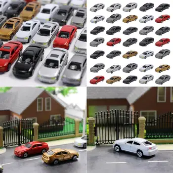 Set de 50 Asortate HO Scară Model de Masina de Jucarie in Miniatura Layout Raliway Scence