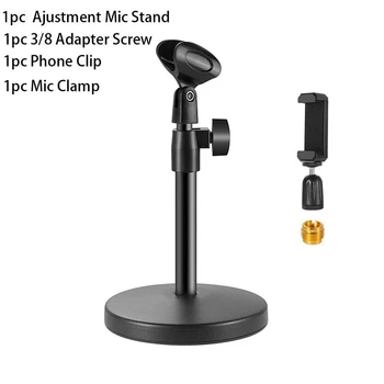 Microfon Stativ Suport De Telefon Mobil Telefon Mic Clip Clemă Reglabilă De Masă Stand De Microfon Cu Baza Pentru Conferința De Vorbire