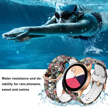 Femei Imprimate Trupa pentru Samsung Galaxy Watch 5 pro/4/Clasic Silicon Sport 22/20mm Brățară Huawei/amazfit GTR-GTS-4-3-2e curea