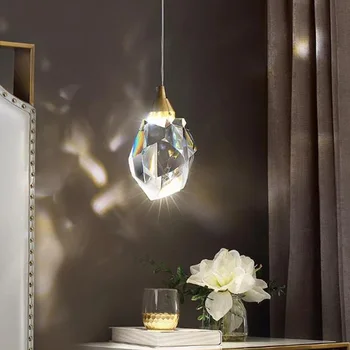 Nordic Cristal Pandantiv Lumina pentru Camera de zi Bar Agățat Lustre Pentru Dormitor, Noptiera LED Lumini de Perete de Interior, Corpuri de Iluminat