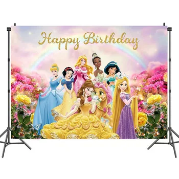 Disney Alba Ca Zapada Printesa Bell Tema Tacamuri Set Farfurie De Hârtie Cupa Banner Fata De Masa Decor Petrecere Consumabile Partid Jucarii Copii