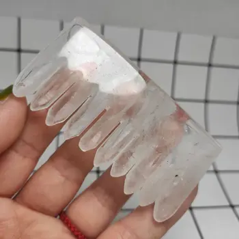 7-8cm naturale Cristal de Cuarț pieptene de cristal mână lustruit vindecare reiki masaj scalpului energie piepteni