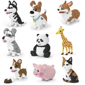 Xizai Conexiune Blocuri de Desene animate de Constructii Jucărie de Dimensiuni Mari Panda Model Animal Cărămizi din Plastic Jucării Brinquedos pentru Copii Cadou de Crăciun
