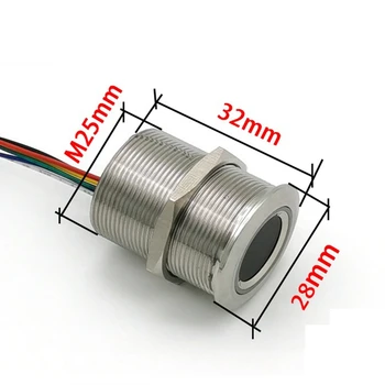 R503 Circular, Rotund RGB Inel Indicator LED de Control DC3.3V MX1.0-6pini Capacitiv de Amprente Modulul Senzorului de Scanner
