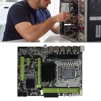 X58 Placa de baza LGA1366 Calculator Placa de baza Suport XEON X5650 X5670 Serie CPU Cu X5670 CPU+Cablu SATA+Pad Termic