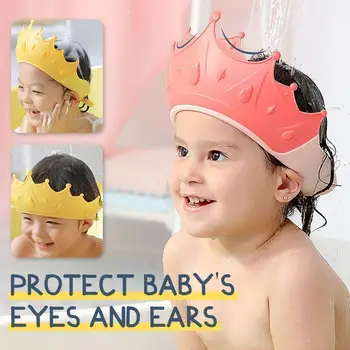 Coroana Reglabil Copil Capac de Duș Șampon Baie și Spală Părul Scut Pălărie Proteja Copiii Impermeabil Preveni Apă În Ureche pentru Copii