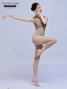 Balet Tricou Pentru Femei Practică Haine de Mână-pictat Flori de Gimnastica Tricou Adult Balerina Costume de Scenă