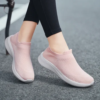 2020 femei'ssummer adidași Alunecare Pe Pantofi Plat alb Mocasini pentru femei pantofi de tenis Ciorap Adidași pantofi Femei Pantofi Casual