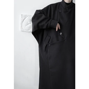 Noi Minoritate sens de Design pioneer asimetrice tesatura strat de bărbați și femei coreene ediție vrac trench de toamna jacheta de iarna