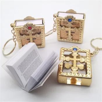 1buc Argint/Aur Mini Botez pentru Biblie Recuerdos Bautizo Biblias Breloc cu Pandantiv Comuniune Decoratiuni Partid-C