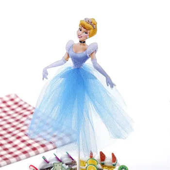 21cm Congelate Tort Fân Card Kawaii Disney Princess Elsa Anna Petrecere pentru Copii, Decoratiuni de Desene animate Drăguț Tort Introduce