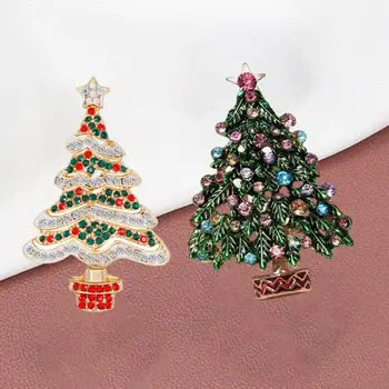 Moda De Craciun Brosa Portabil Stras Pin Creative Arătos Stras Crăciun Copac De Pin