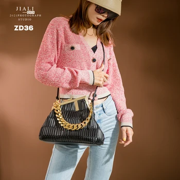 2022 Fierbinte de vânzare de moda pentru femei culoare Solidă de Epocă sac de mesager de Înaltă calitate din piele PU Lanț geantă de mână