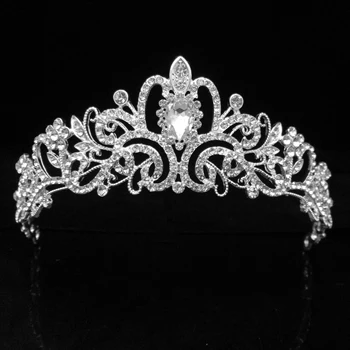 19 Modele de Cristal Nunta Mireasa Tiara Coroane pentru Femei Printesa Ornament de Par de Moda Mireasa Caciulita de Păr Bijuterii Accesorii