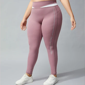 Plus Dimensiune Jambiere Femei Nailon Talie Elastic uscare Rapida Pantaloni Fitness de Funcționare Colanti Casual Full Lungime pantaloni de Trening