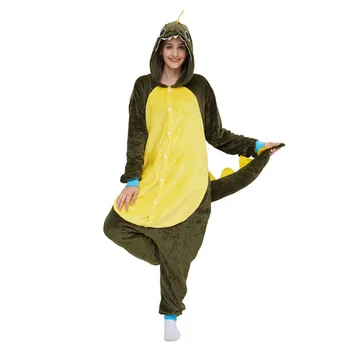 Femei Pijamale Dinozaur Kigurumi Thorn Dragon Body-Uri Pentru Adulti Barbati Homewear Cosplay Costum Dintr-O Bucata Sleepwear Costum
