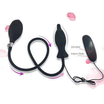 EXVOID Gonflabile Dildo Vibrator Anal Plug Vibrator G-spot de Prostata pentru Masaj Jucarii Sexuale pentru Femei Barbati Fundul Vaginului Dilatator Silicon
