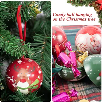 7cm Pomul de Crăciun Decor Mingea Fleac Tipărite Xmas Party Agățat Mingea Ornament pentru Casa Decoratiuni de Craciun Bomboane Cutii Cadou