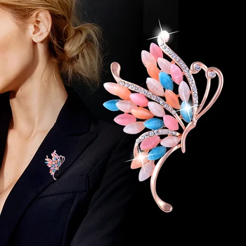 LEEKER Farmec Colorate Pietre Opal Solid Broșe Pentru Femei Vintage, Brosa Pin Bijuterii accesorii de nunta LK3