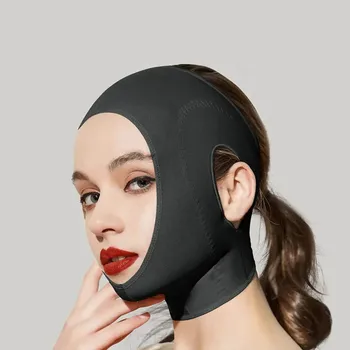 3D Faciale Slăbire Bandaj V Shaper Scoateți Dublu Bărbie, Obraz Ridica Forma Trupa Anti-Rid Respirabil Fata Complet Masca de Dormit