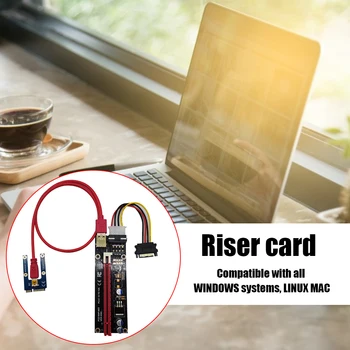 Mai nou USB 3.0, Mini PCI-E Coloană SATA to 4 Pin 6 Pin 16X PCIE Extender Riser Card Adaptor Sata Cablu de Alimentare pentru PC Desktop