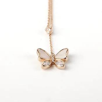 Personalitate de moda temperament mama-de-perla colier butterfly Sen serie damele de lux lumina clavicula pandantiv fluture gif