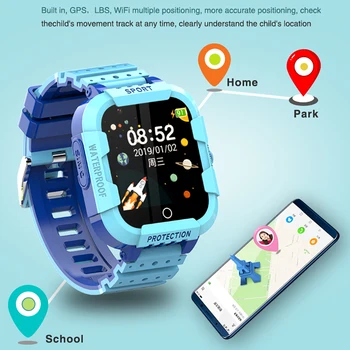 Copii Ceas Inteligent 4G LTE HD Photo GPS SOS de Telefon SIM, Apel Video Waterproof Full Touch Screen Copii Smartwatch Pentru Android IOS