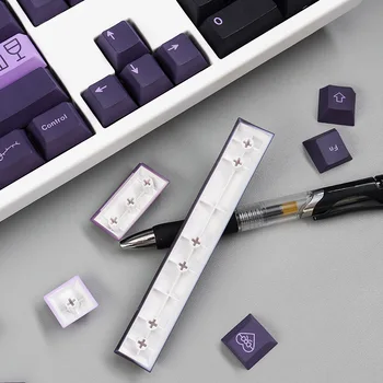 Noi GMK Prima Dragoste Keycap Japoneză Sublimare PBT 129 Cheie Personalizate Tastelor Pentru Tastatura Mecanica Negru Violet Keycap