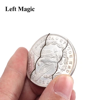Cupru Morgan versiune Magic Pliere / Monedă Muscatura de Monede Trucuri de Magie Close Up Magic Monede în Sticlă Truc de Magician