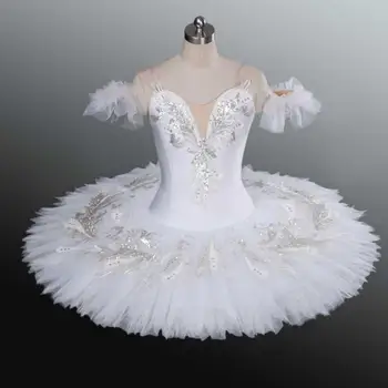 Romantic Profesionale Balet Tutu Alb Lacul Lebedelor fete și Femei Balerina Petrecere, Costume de Dans Balet Tutu Balett Rochie Fata