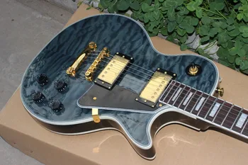Noul standard Personalizate,chitara Electrica,culoare de Aur hardware gitaar,flacără top corp mahon guitarra.,suport de personalizare