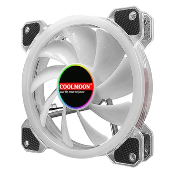 COOLMOON 120mm Calculator PC Caz, Ventilator de Răcire Răcitor Reglabil Led-uri RGB 12V Mut Ventilador DC ARGB Fanii Regla Viteza Aura de Sincronizare