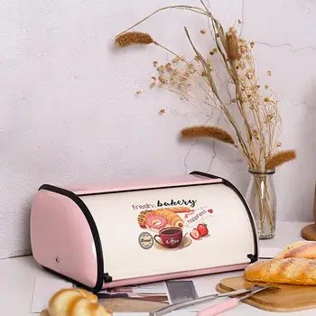 Pâine franceză Cutie Mare de Cadouri cu Roll Top Capac Organizator pentru Bucătărie Acasă Pâini