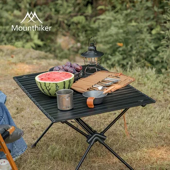 Mountainhiker Aliaj de Aluminiu Camping Portabil Pliant Masa Picnic cu GRĂTAR în aer liber Mobilier Mese Retractabil de Călătorie Turistică de Masă