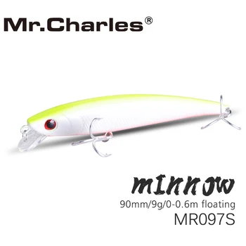 Domnul Charles MR097S de Pescuit Nada 90mm/9g 0-0.6 Floating Minnow Greu Momeli din oțel de Înaltă carbon Cârlige Crankbait Atrage Wobbler