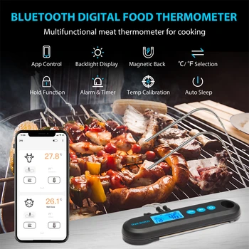 INKBIRD 2 Sec Citire Digital cu lumina de Fundal de Bucătărie Termometru de Gătit &2 Sonda Externa GRĂTAR Cuptor Termometru de Carne Pentru Mike Bomboane